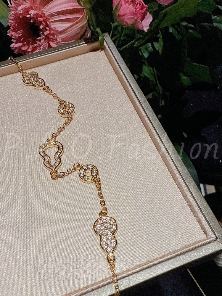 Gourd Charm Crystal Bracelet