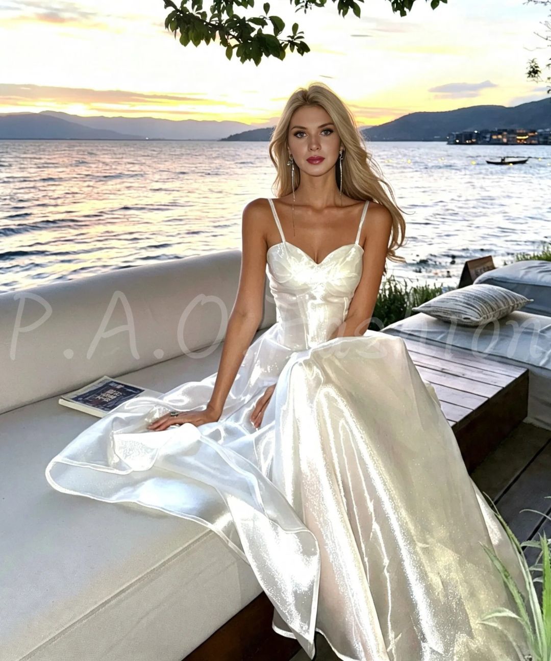 Pearlescent Corset Cami Maxi Dress