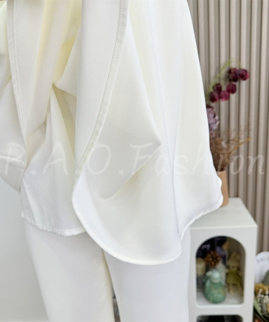 Satin Relaxed Camisole & Wide-Leg Pants Set