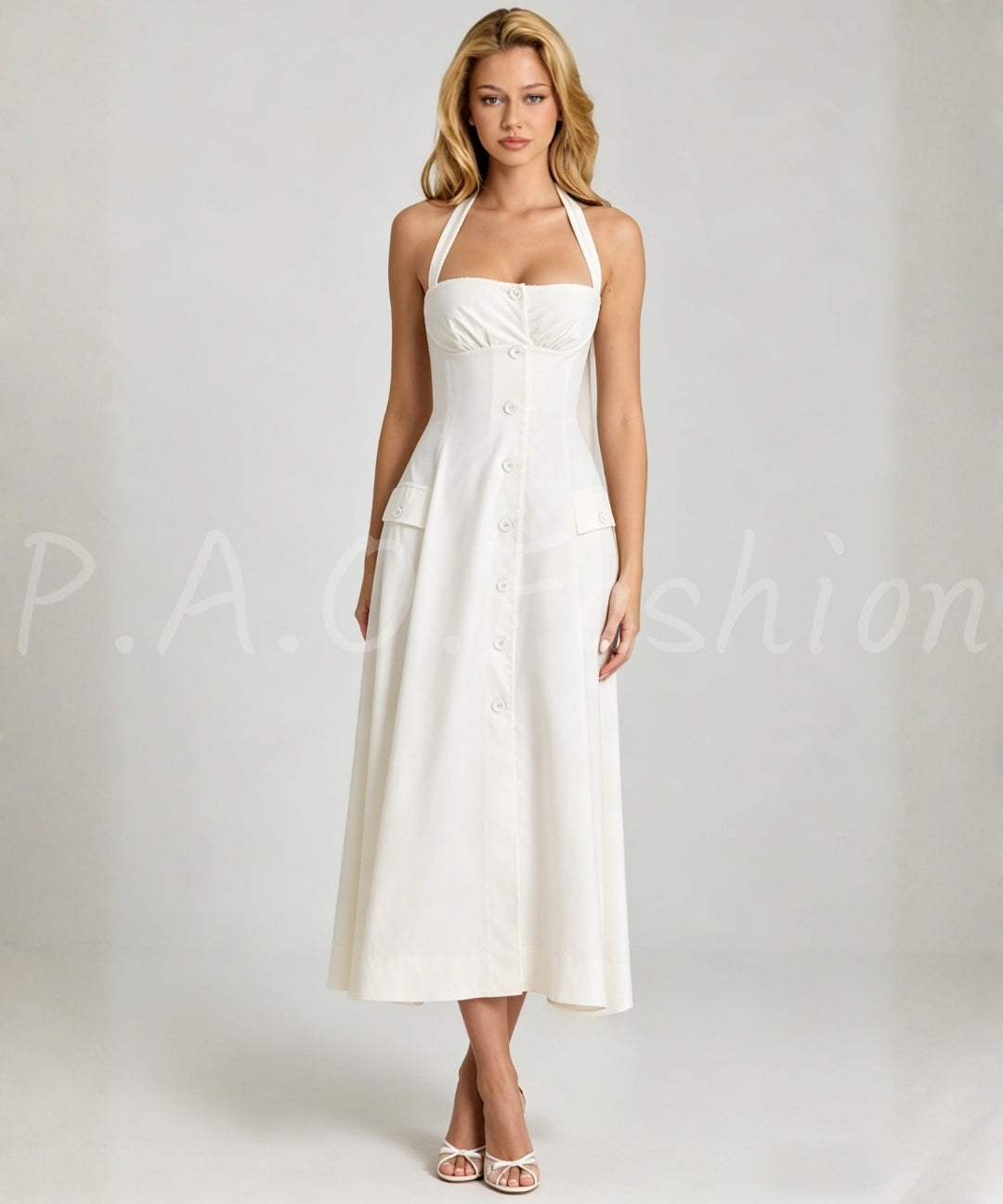 Lace Halter Neck Mini Dress[Available Now]