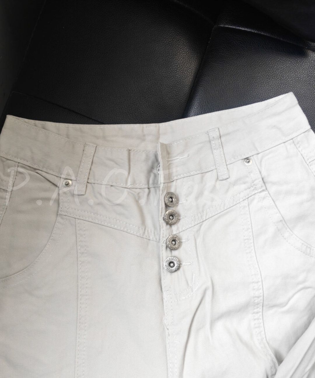High Waist Button Front Wide Leg Jeans