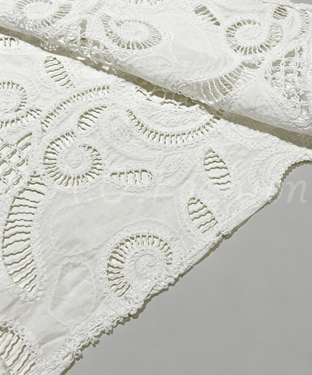 Cotton Eyelet Embroidered High-Waisted Maxi Skirt[Available Now]