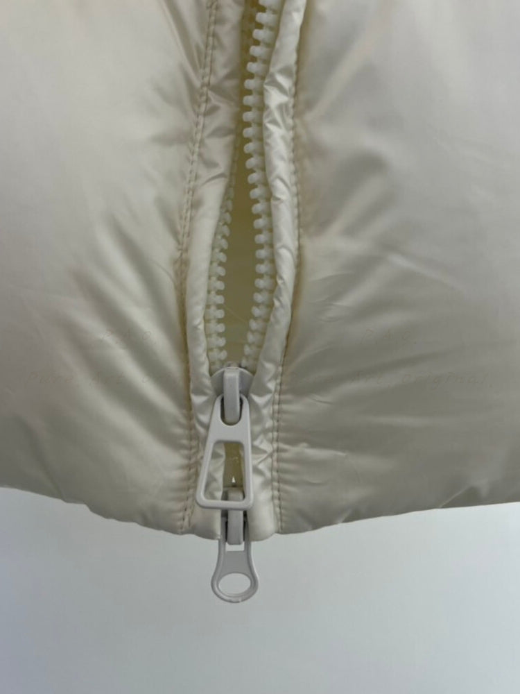 Puffer Satin Mid-Length Down Jacket