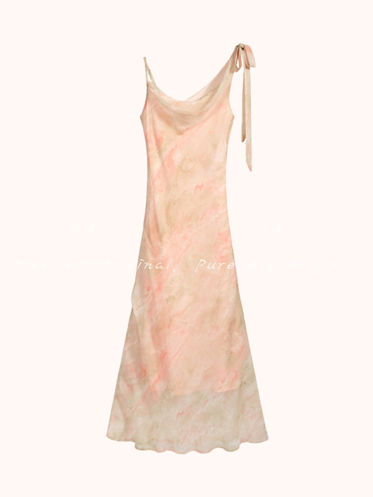 ELARA CHIFFON PRINT MERMAID MAXI DRESS