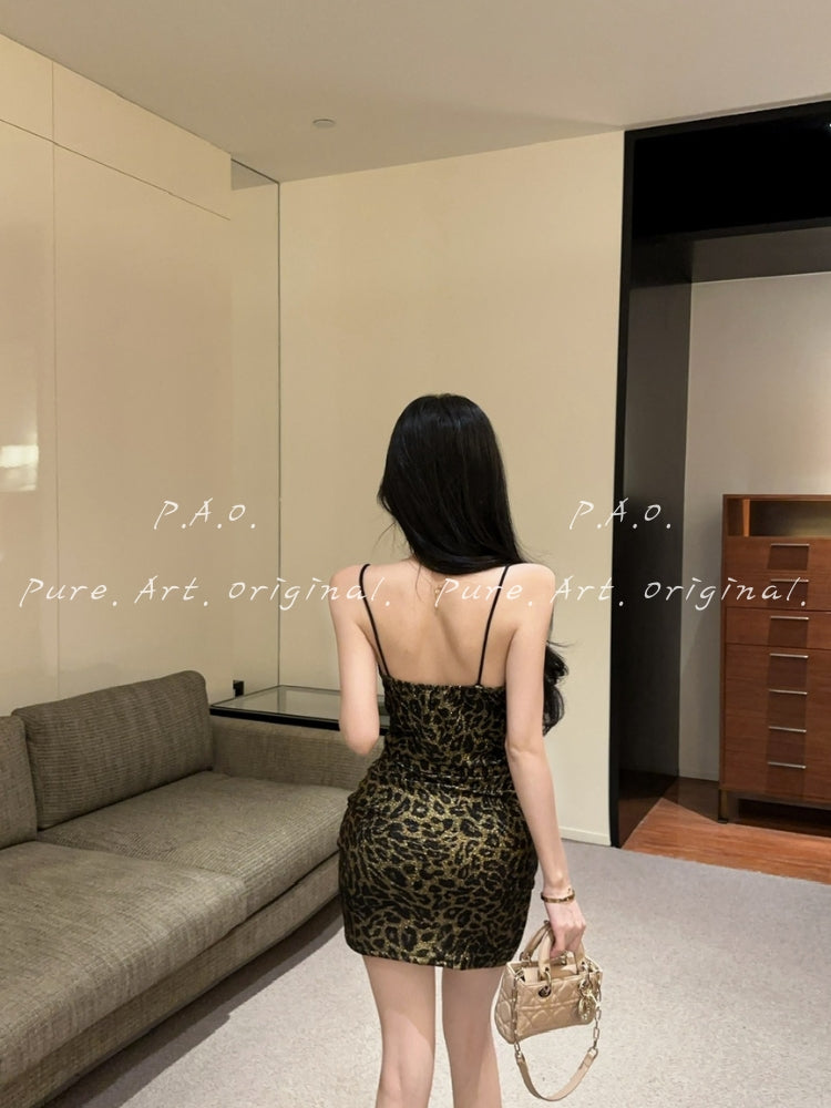 SAVANNAH LEOPARD LACE DRESS