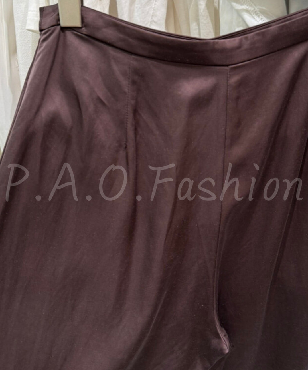 Linen Blend Draped Wide-Leg Pants