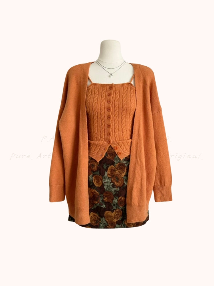 Versatile Knit Tank, Cardigan & Mini Skirt 3-Piece Set