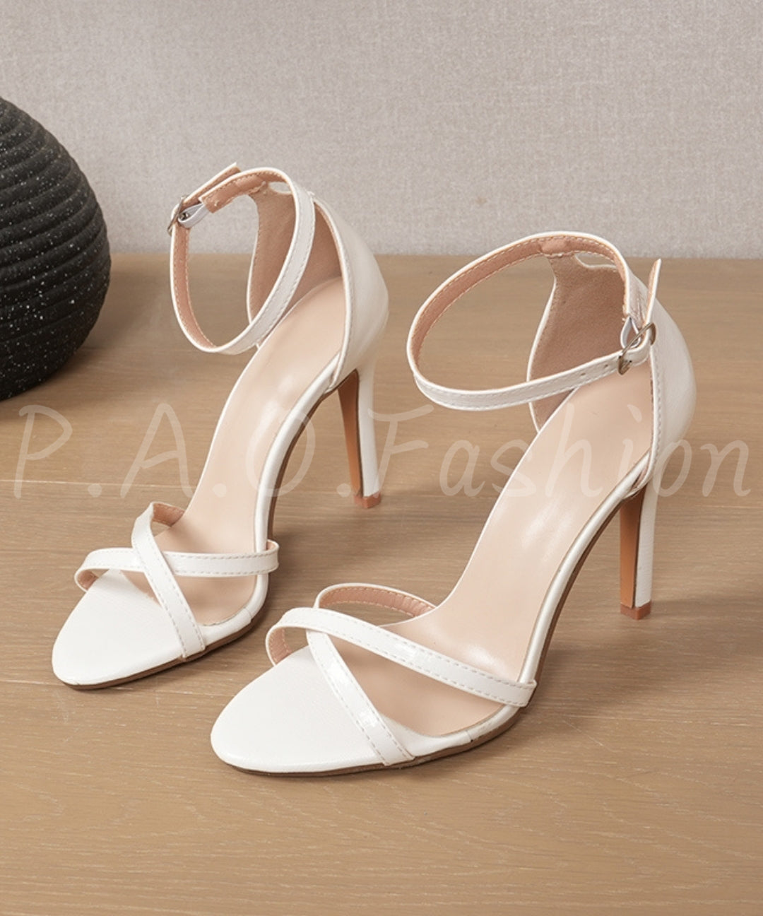 Cross Strap Stiletto Heel Sandals