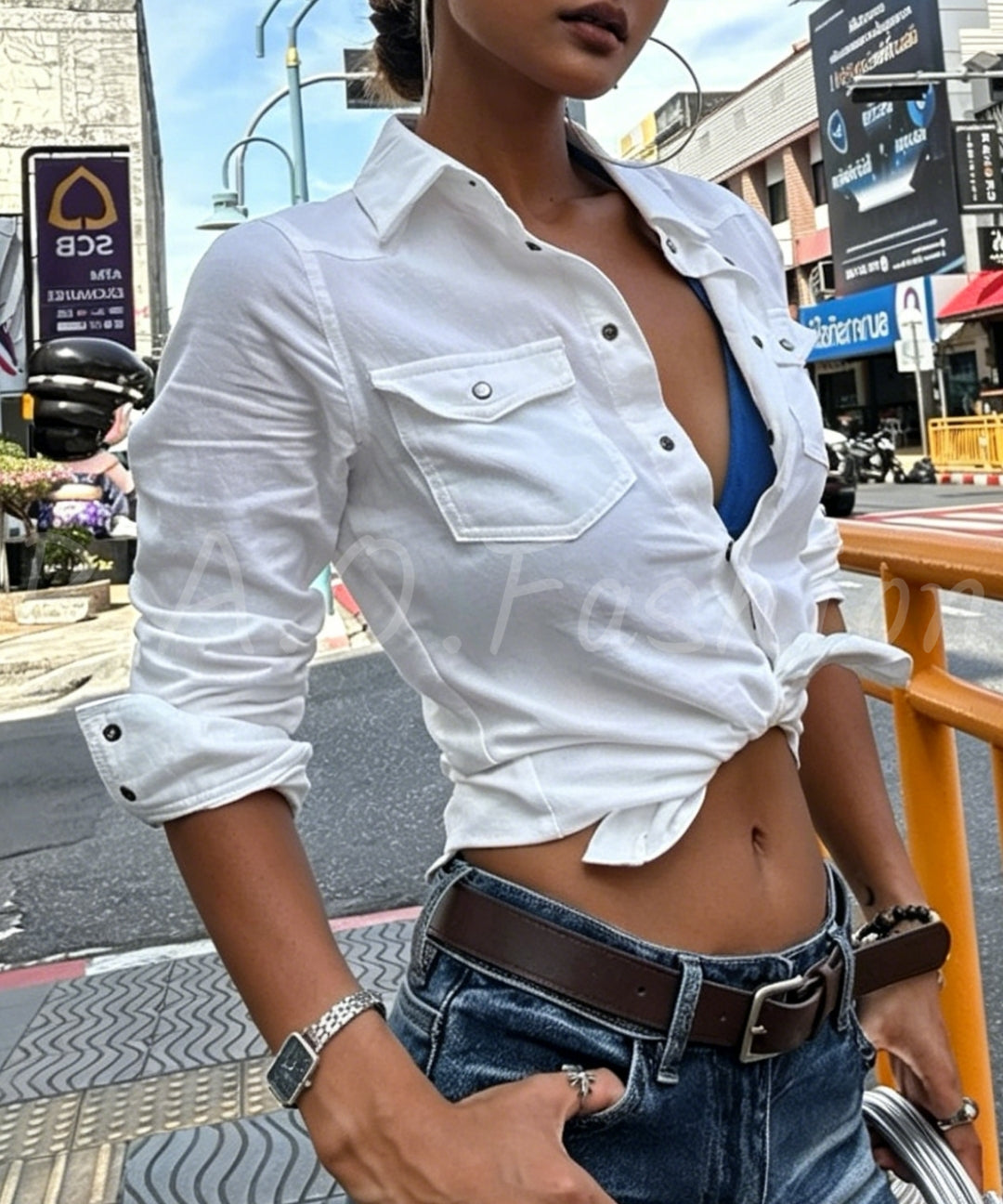 Cinched Waist Utility Shirt[Available Now]