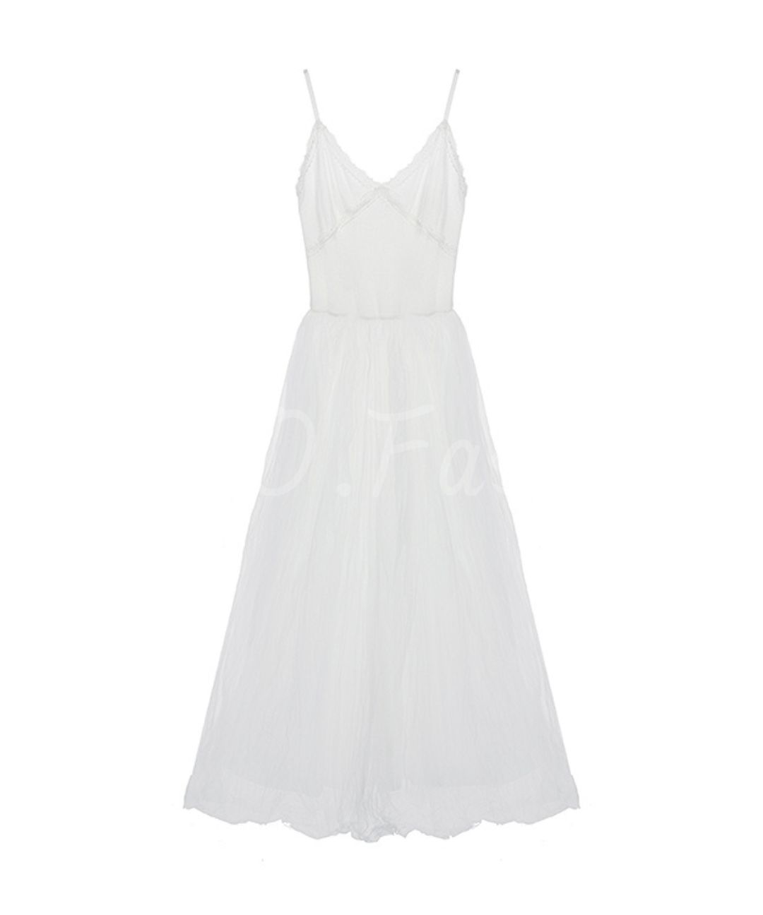 Ribbed Tulle Maxi Dress