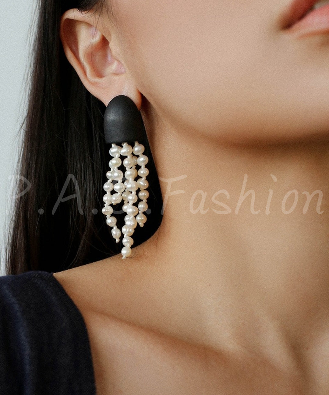 Natural Freshwater Pearl Tassel Earrings