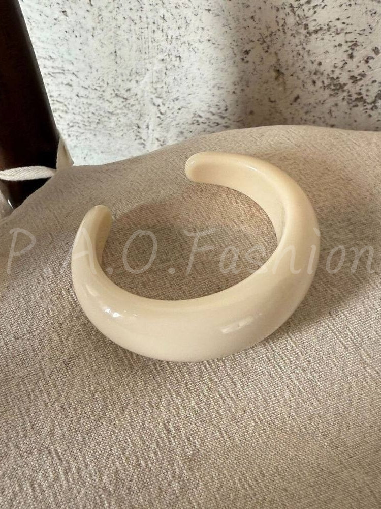 Matte Resin Open Cuff Bracelet