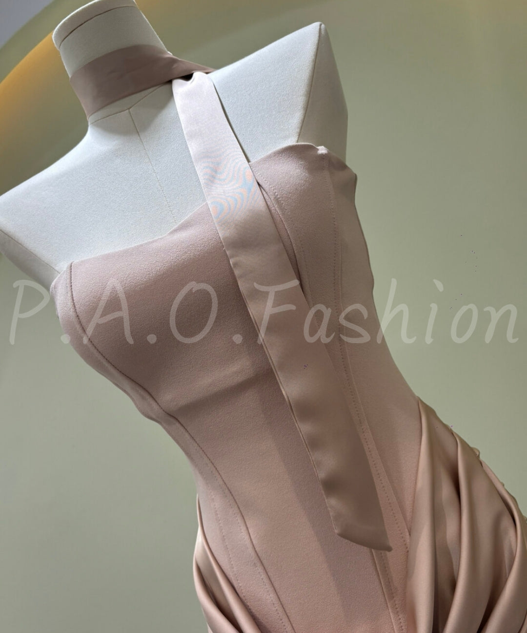 Satin Halter Bandeau Dress[Available Now]