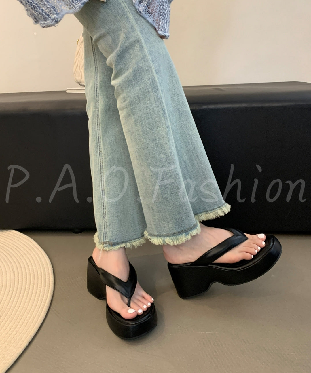 Elevated Platform Thong Sandals