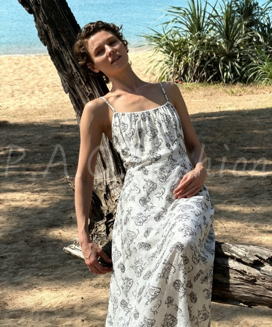 Print Cami Maxi Dress[Available Now]