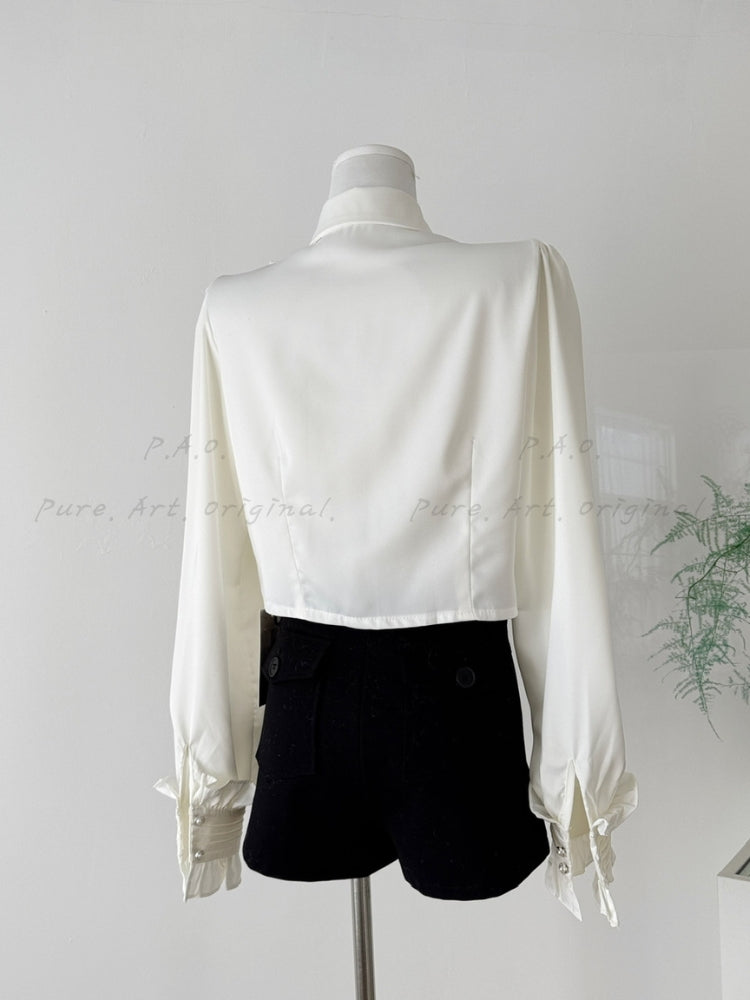ELISE BOW BLOUSE
