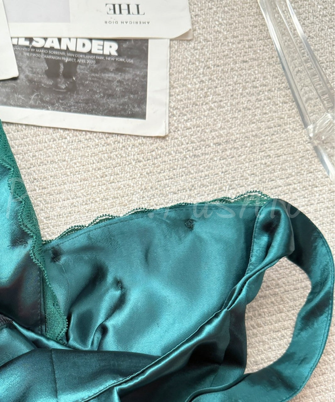 Satin Lace-Panel Bow-Waist A-Line Mini Dress[Available Now]