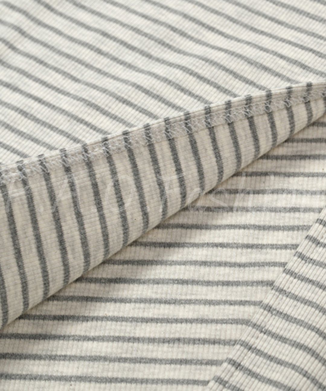 One-Shoulder Ribbed Stripe Maxi Dress