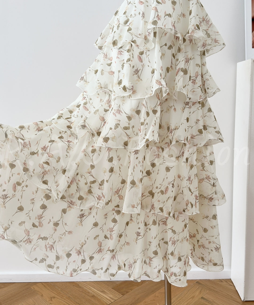 Lily Print Chiffon Tiered Maxi Dress[Available Now]