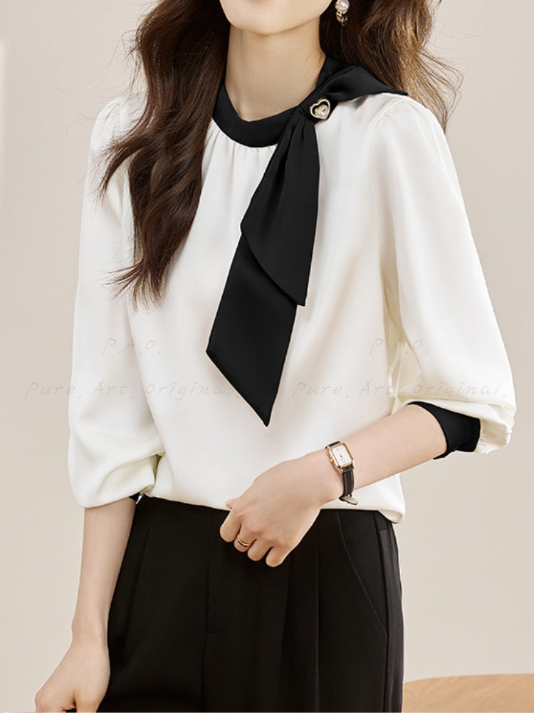 Versatile Bow Tie Blouse
