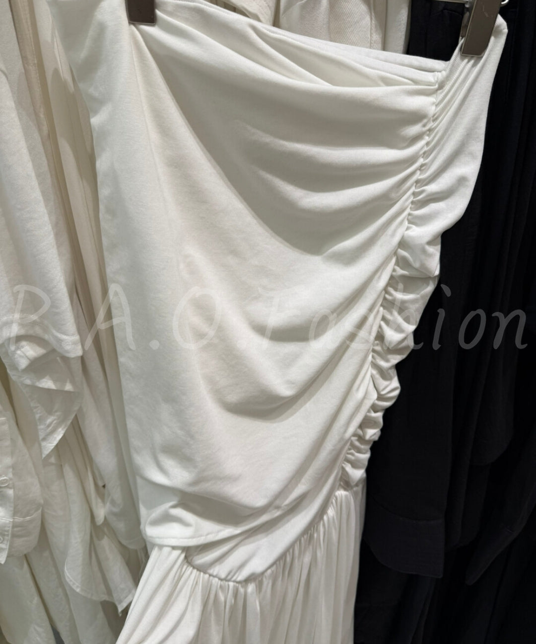 One-Shoulder Pleated Waist Maxi Dress[Available Now]