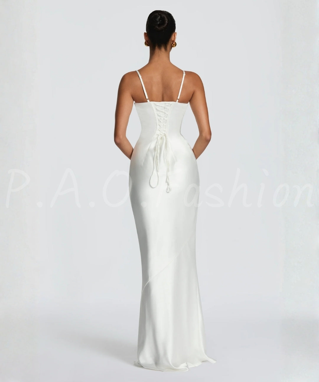 Satin Halter Mermaid Maxi Dress