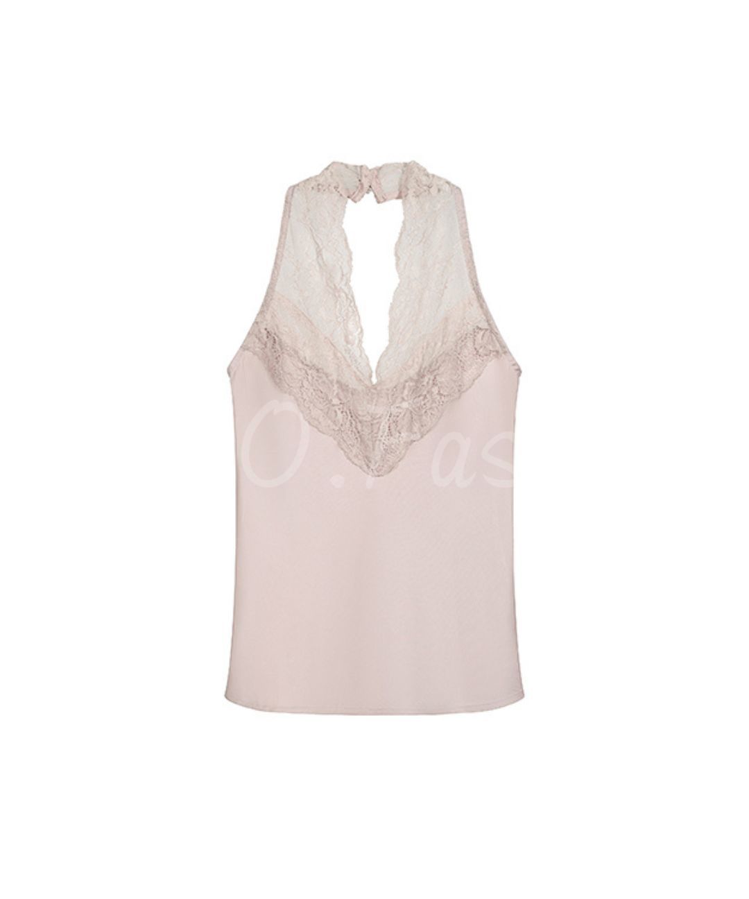 Lace Satin Halter Top