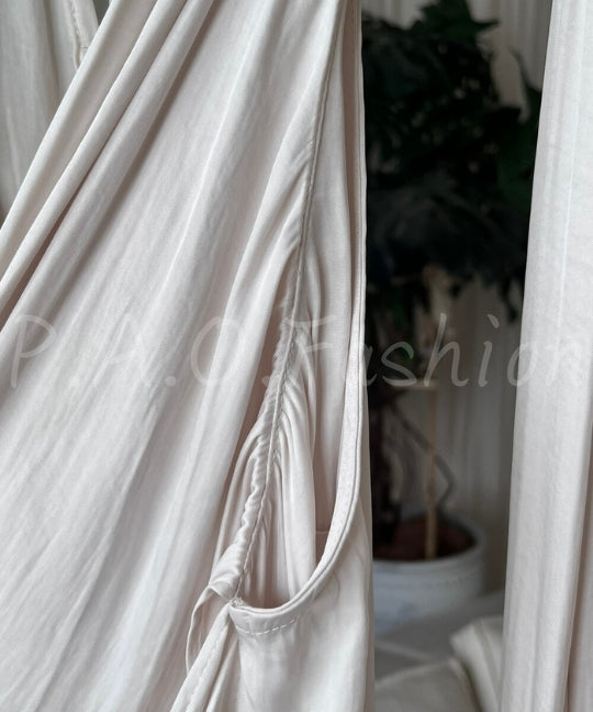 Halter Twist Top & High-Waisted Flowy Skirt Set