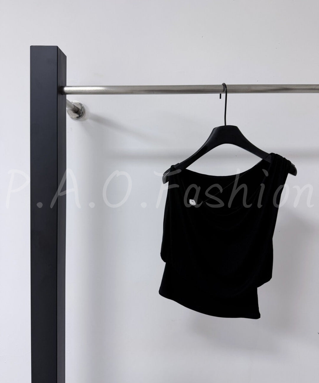 Asymmetric Cowl-Neck Tank Top
