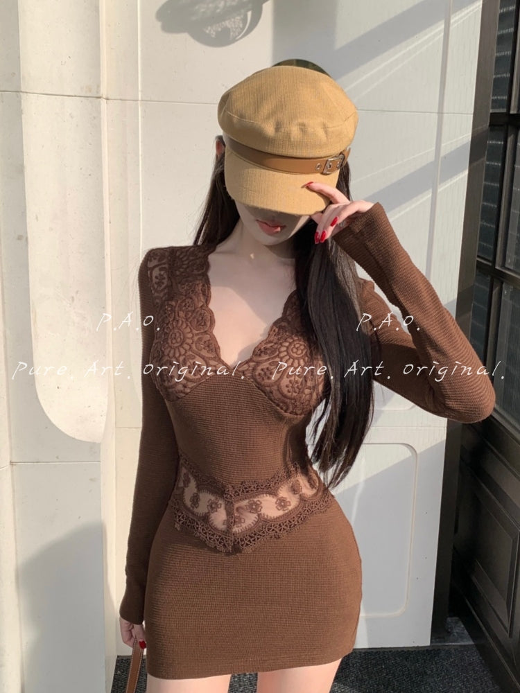 Sienna Lace Knit Dress