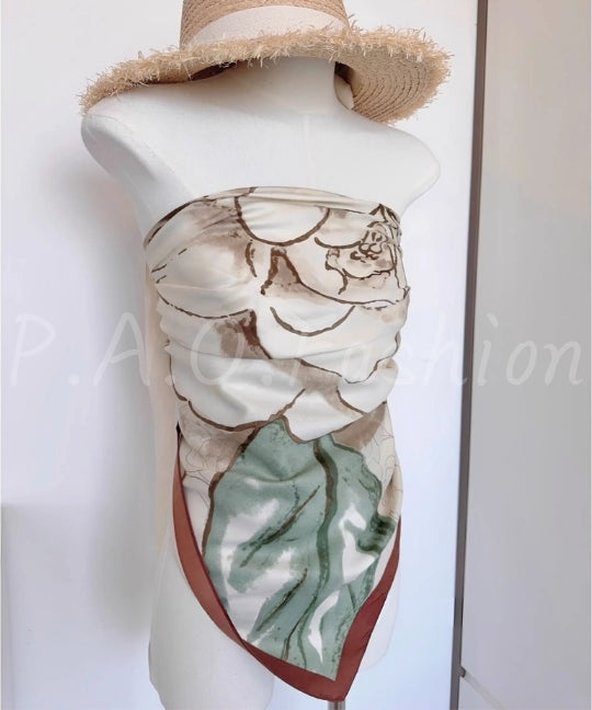 Camellia Print Multiway Scarf