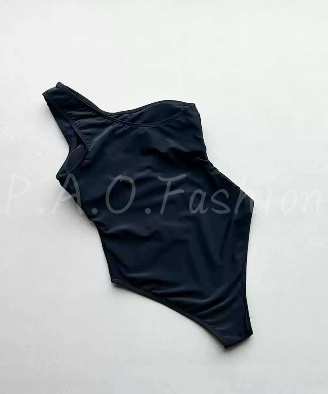 One-Shoulder Cut-Out Embellished Swimsuit