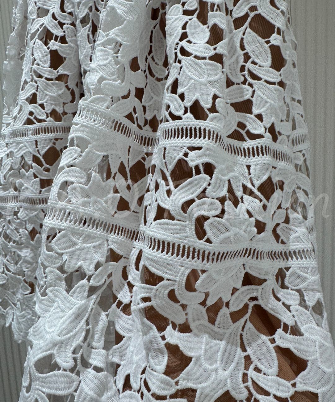 French Floral Lace Corset Mini Dress