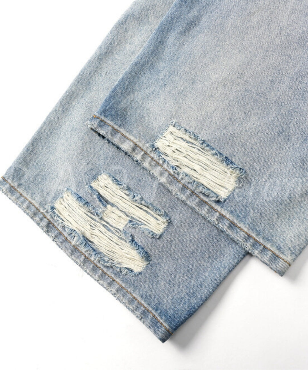 Distressed Vintage Wide-Leg Denim Jeans[Available Now]