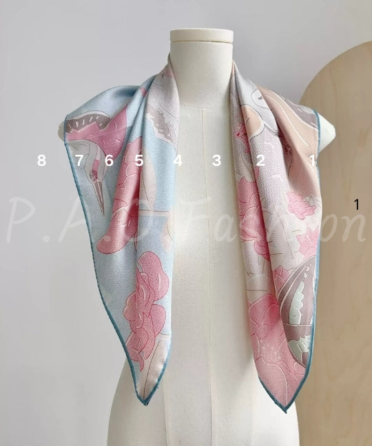 Double-Sided Printed Square Scarf
