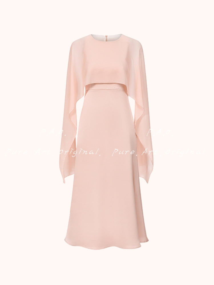 Asymmetric Satin Ribbon Mermaid Maxi Dress