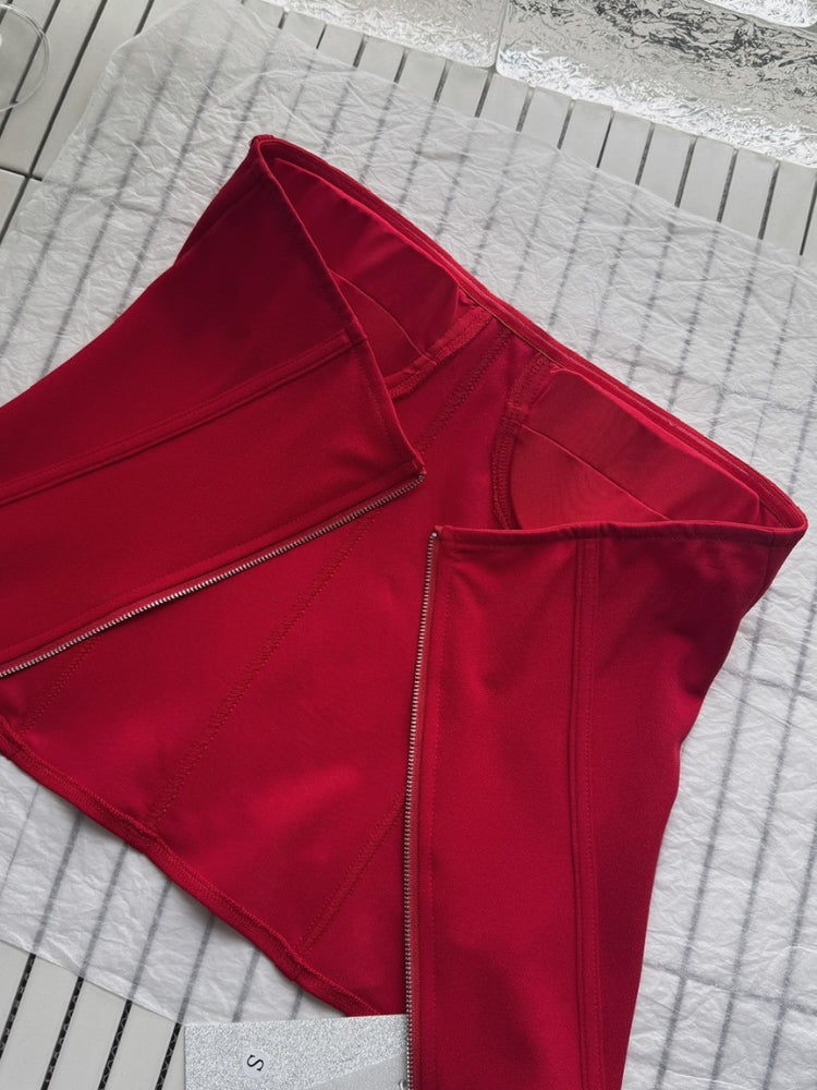 Off-Shoulder Corset Top & 3D Floral Skort Set