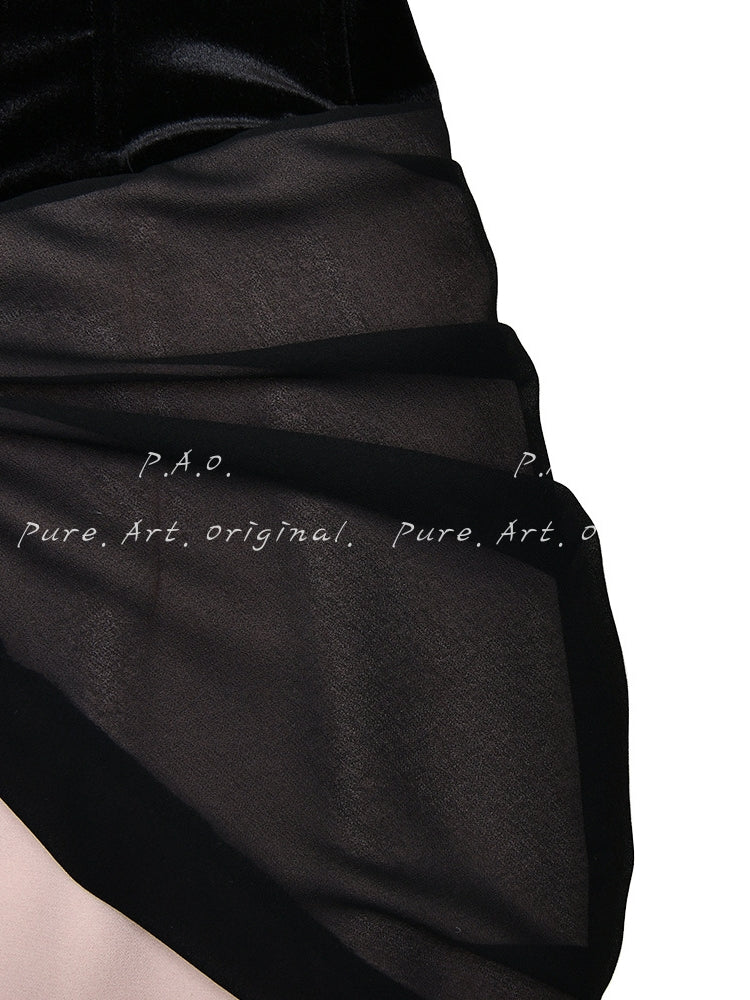 Noir Blush Mini Dress