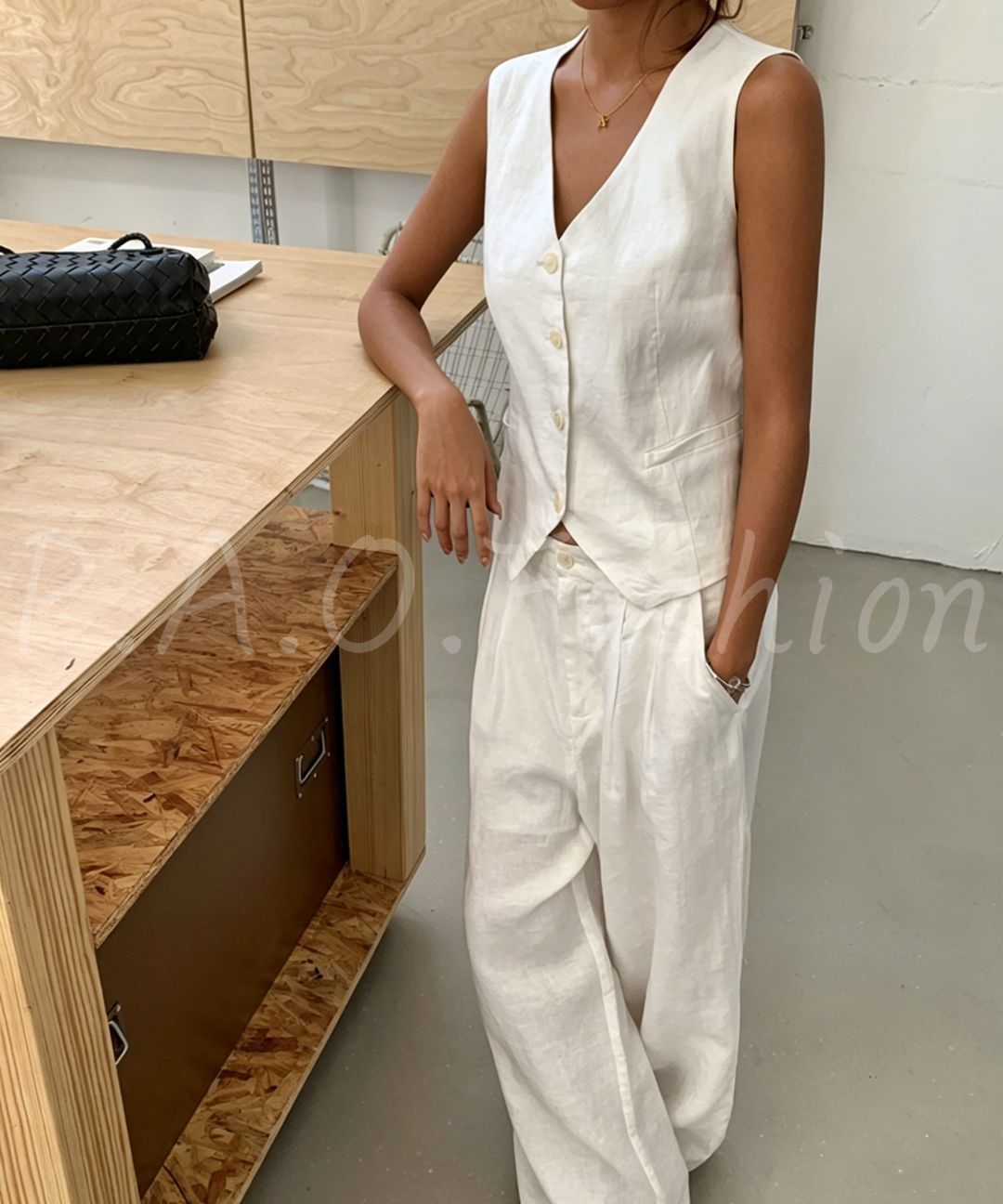 Tailored Vest & Wide-Leg Pants Set