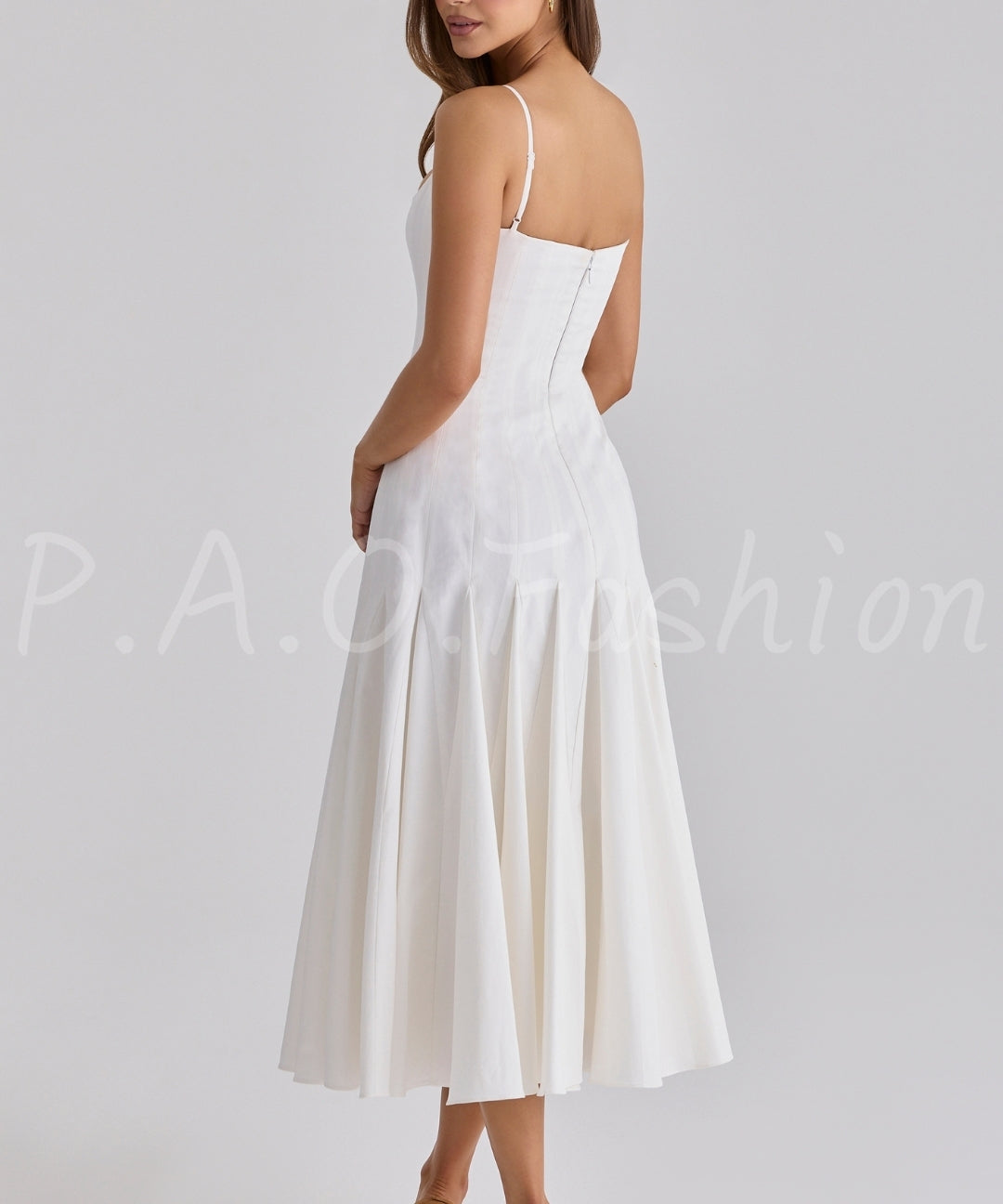 Godet Pleated Midi Dress[Available Now]