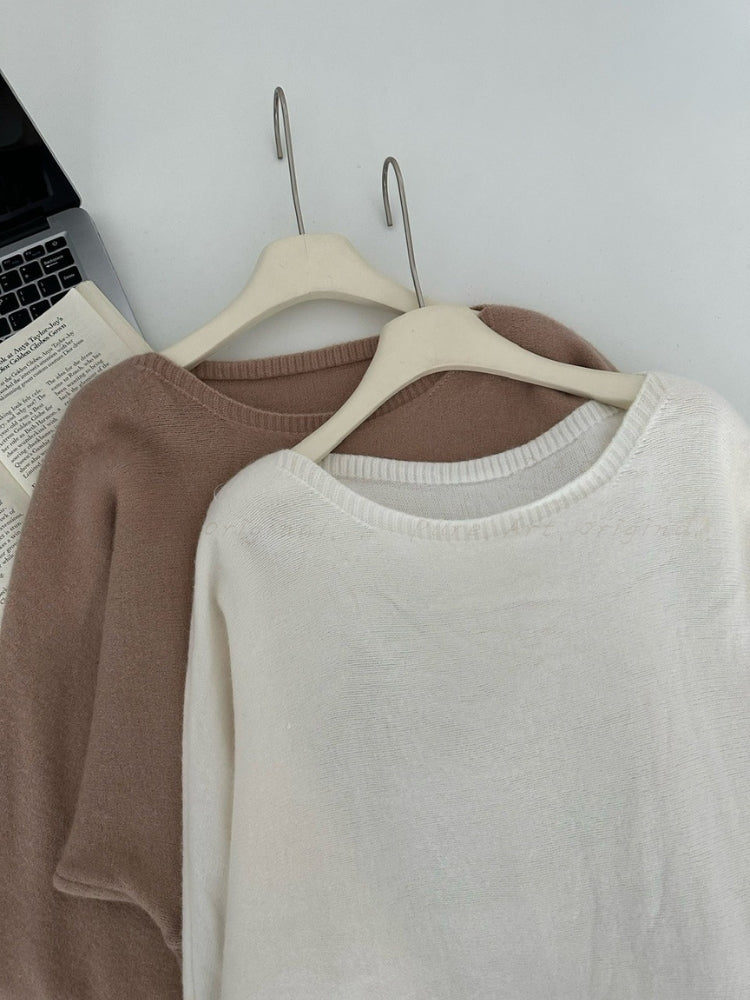 Eco Faux Fox Fur Off-Shoulder Knit Mini Dress