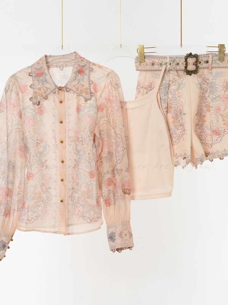 2026 Resort Floral Shirt & Shorts Set