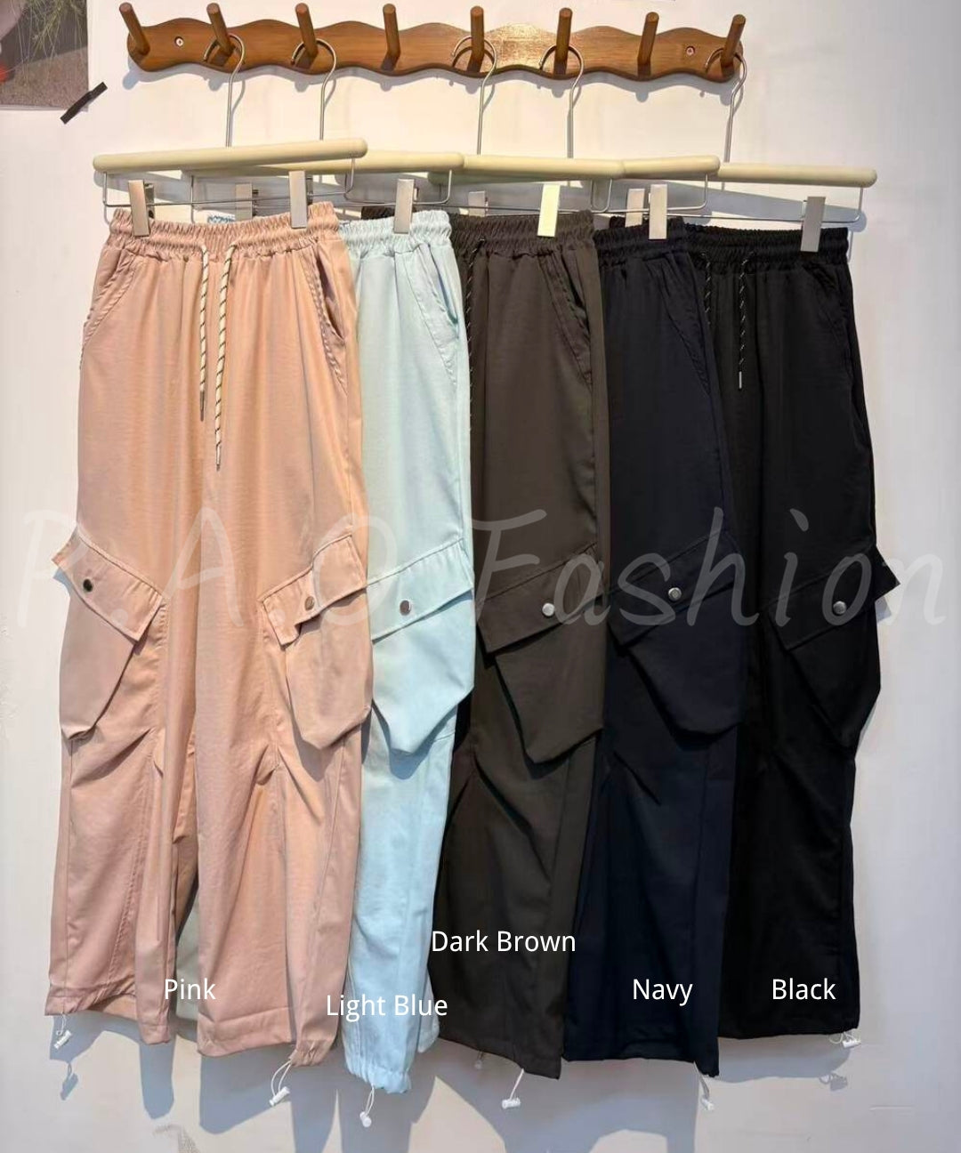 Multi-Color Quick-Dry Wide-Leg Cargo Pants[Available Now]