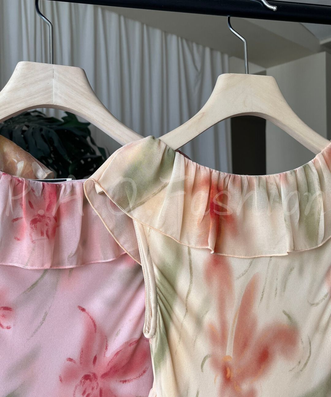 Floral Ruffle Mermaid Maxi Dress