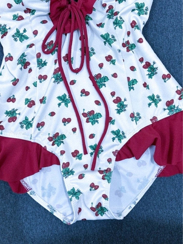 French-Inspired Triangle One-Piece Swimsuit