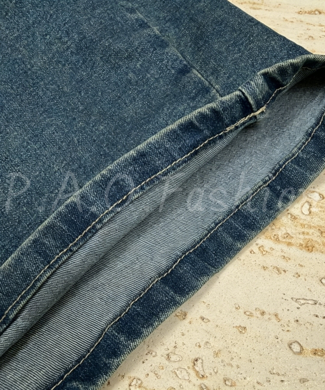 Denim Bandeau Top & Wide-Leg Pants Set[Available Now]