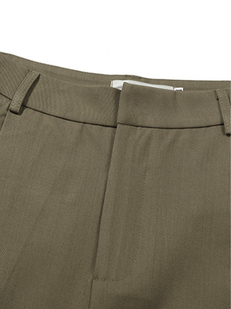 High-Waist Wide-Leg Tailored Trousers