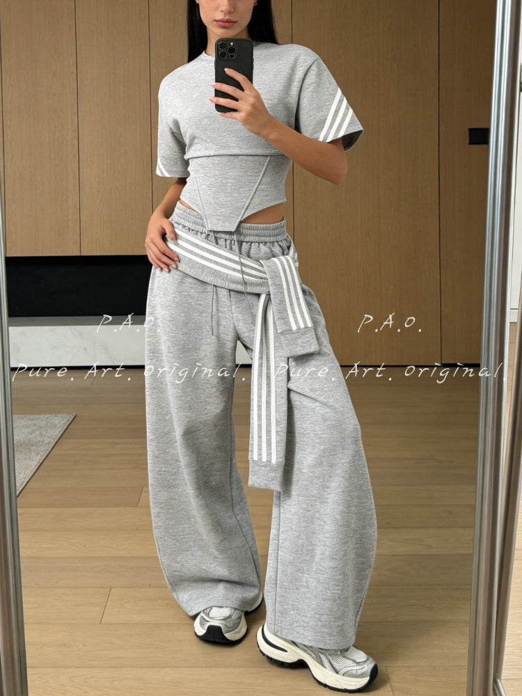 Striped Accent Casual Set