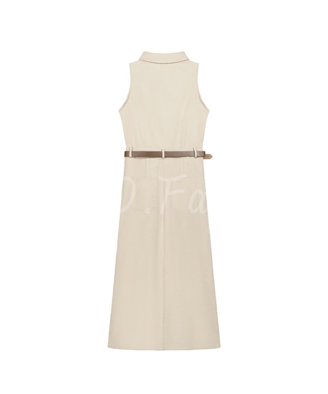 Utility Belted Cotton Maxi Dress