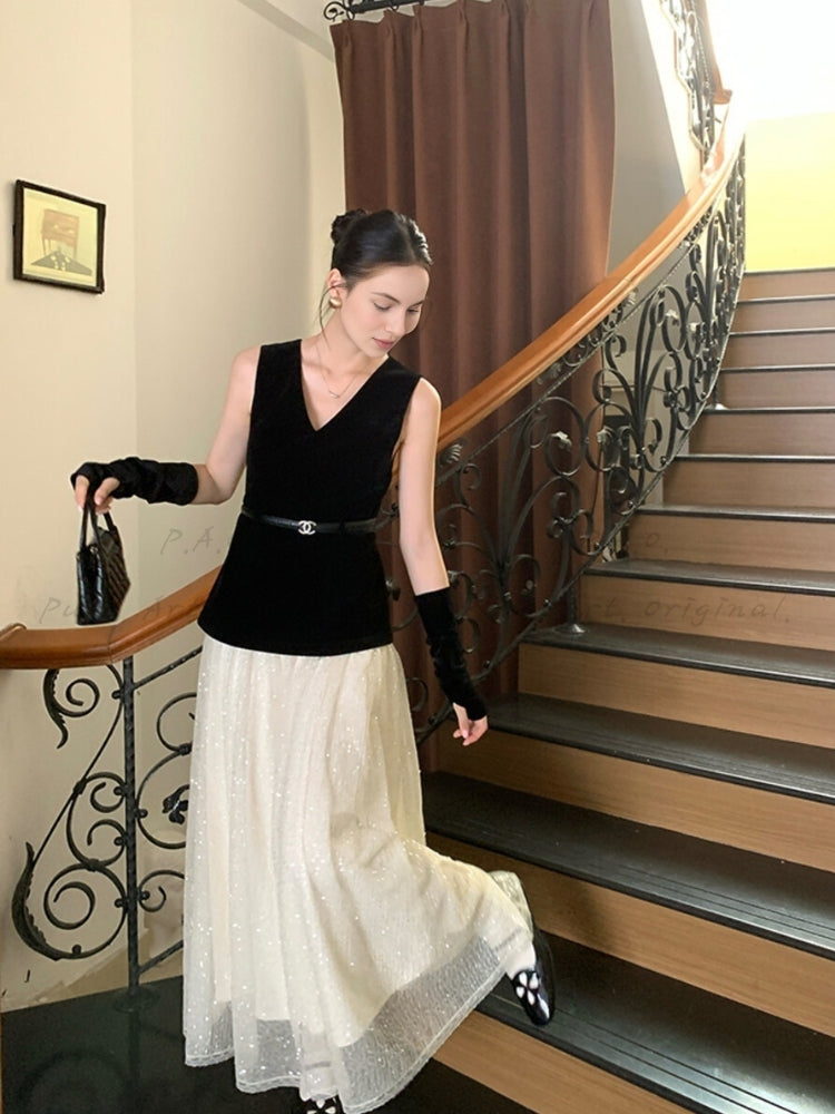 Holiday Noir Maxi Dress